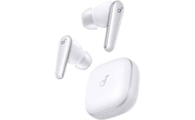 Anker soundcore Liberty 5, Noise-Cancelling Wireless Earbuds, 2x Stronger Voice Reduction, Real-Time Adaptive Noise Cancellation, Fast Charging, Dolby Audio, 6-Mic AI Clear Calls, Long Battery Life - White